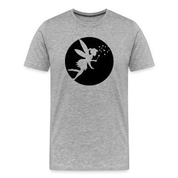Fée - T-shirt bio Premium Homme - gris chiné - Devant - Damien (186cm)