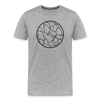 Cracks Pattern Planet Ball - Men's Premium Organic T-Shirt - heather grey - Front - Damien (186cm)
