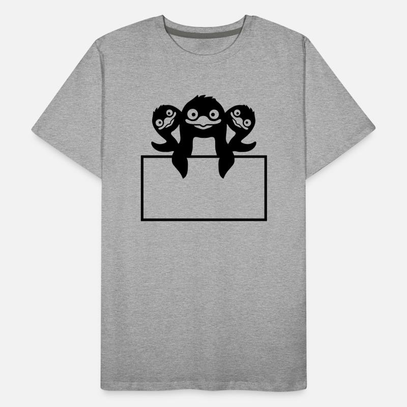 Text box 3 Penguins Shield Men's Premium Organic T-Shirt