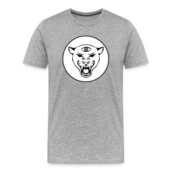 Panther with the all seeing eye - Men's Premium Organic T-Shirt - heather grey - Front - Damien (186cm)