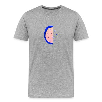 Abstract melon - Men's Premium Organic T-Shirt - heather grey - Front - Damien (186cm)
