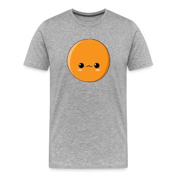 Orange - T-shirt bio Premium Homme - gris chiné - Devant - Damien (186cm)