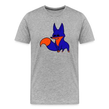 Fuchs - Männer Premium Bio T-Shirt - Grau meliert - Vorne - Damien (186cm)