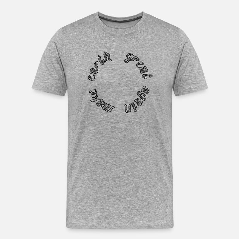 make earth great again - Männer Premium Bio T-Shirt - Grau meliert