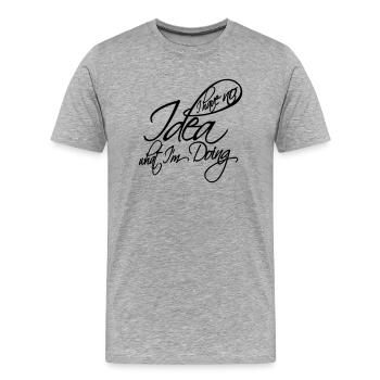 Aucune idée - T-shirt bio Premium Homme - gris chiné - Devant - Damien (186cm)