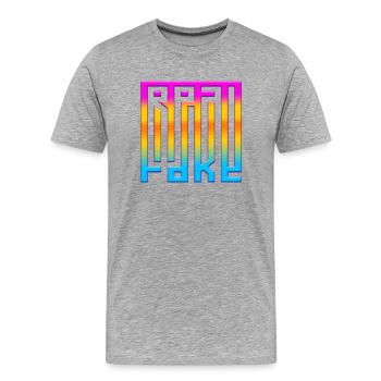penser fausses pensées positives méditation heureuse - T-shirt bio Premium Homme - gris chiné - Devant - Damien (186cm)
