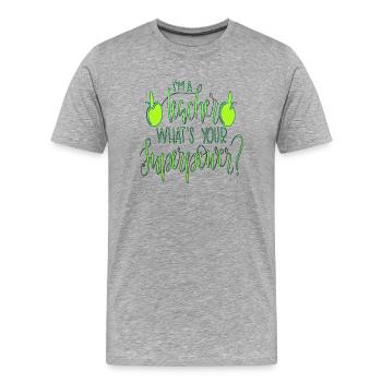 Étudiant 2023 Diplôme d’école d’enseignant d’étudiant du secondaire - T-shirt bio Premium Homme - gris chiné - Devant - Damien (186cm)