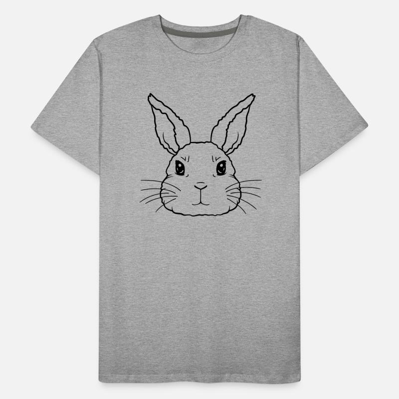 Face cute little rabbit Men's Premium Organic T-Shirt