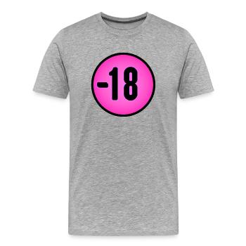 prohibited at least 18 years of age - Men's Premium Organic T-Shirt - heather grey - Front - Damien (186cm)
