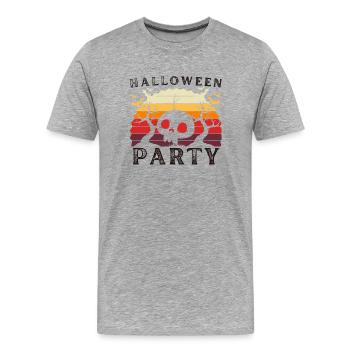 Halloween Party - T-shirt bio Premium Homme - gris chiné - Devant - Damien (186cm)