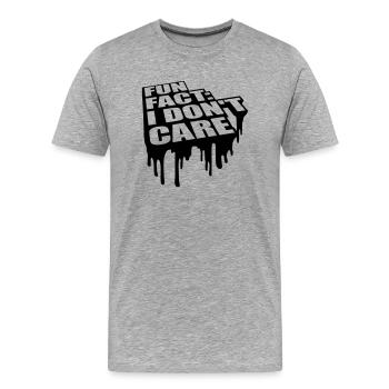 Je me fiche des faits - T-shirt bio Premium Homme - gris chiné - Devant - Damien (186cm)