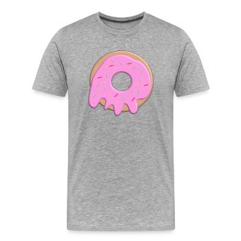 Beignet - T-shirt bio Premium Homme - gris chiné - Devant - Damien (186cm)