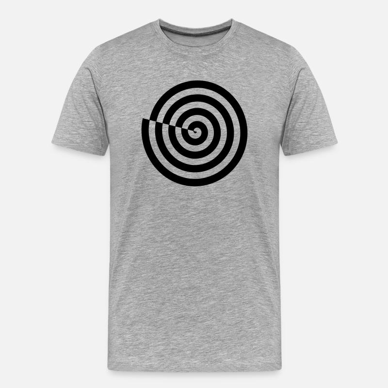 Spirale - Männer Premium Bio T-Shirt - Grau meliert