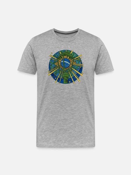 ORDEM E PROGRESSO - T-shirt bio Premium Homme - gris chiné