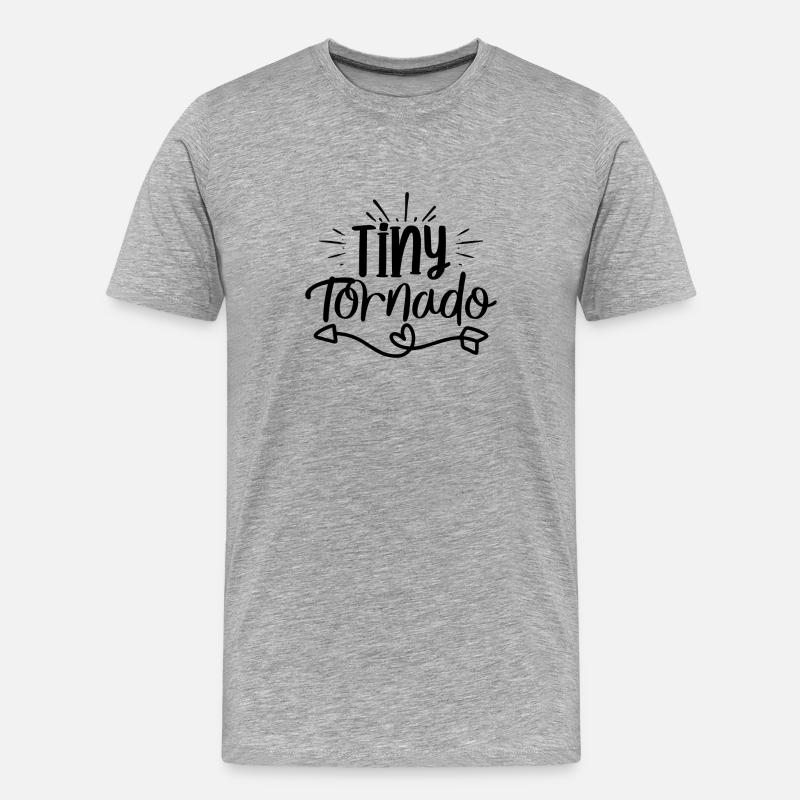 Tiny Tornado - Männer Premium Bio T-Shirt - Grau meliert