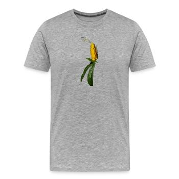 Panache d officier - T-shirt bio Premium Homme - gris chiné - Devant - Damien (186cm)