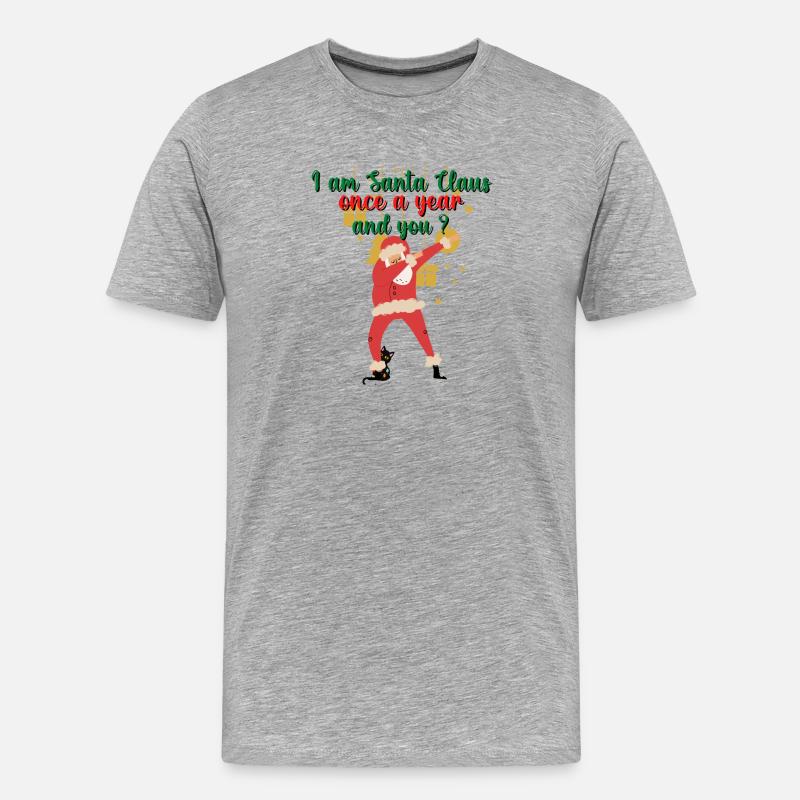 Ich bin der Weihnachtsmann - Männer Premium Bio T-Shirt - Grau meliert