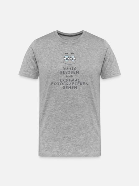 Fotografieren gehen - Männer Premium Bio T-Shirt - Grau meliert
