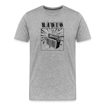 Radio Retro 2 - Männer Premium Bio T-Shirt - Grau meliert - Vorne - Damien (186cm)