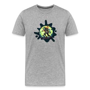 Nuklearer Zombie - Männer Premium Bio T-Shirt - Grau meliert - Vorne - Damien (186cm)
