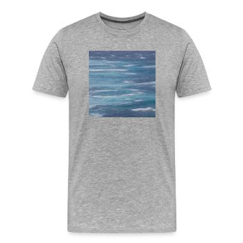 Art de la mer - T-shirt bio Premium Homme - gris chiné - Devant - Damien (186cm)