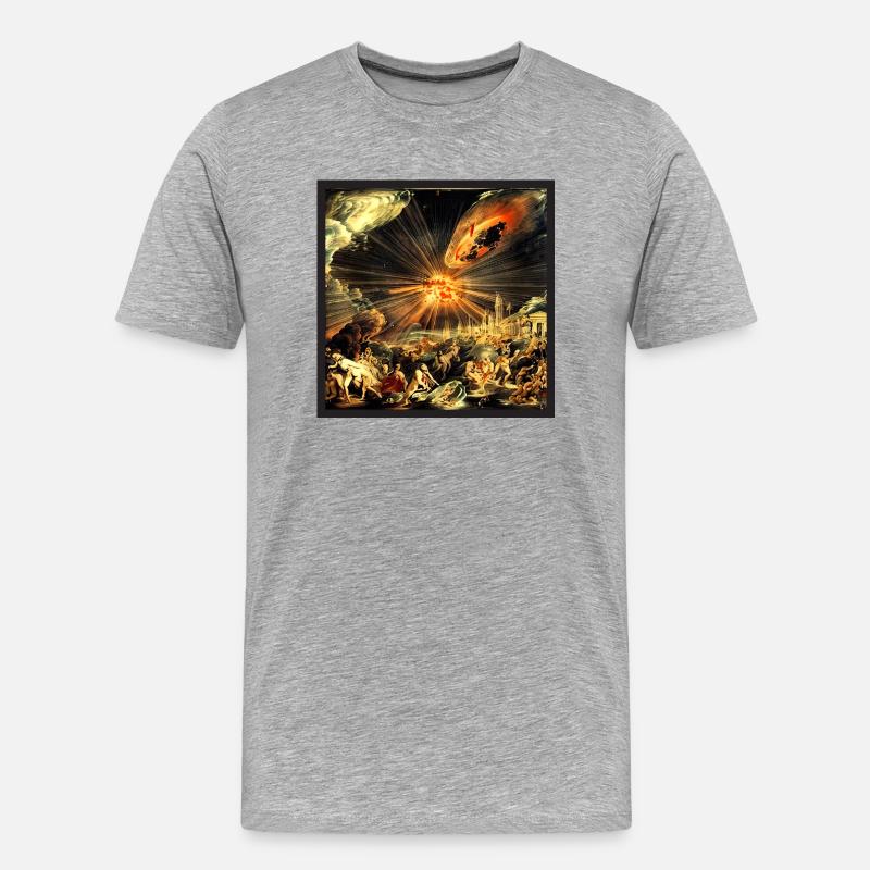 Apokalypse 2.0 - Männer Premium Bio T-Shirt - Grau meliert