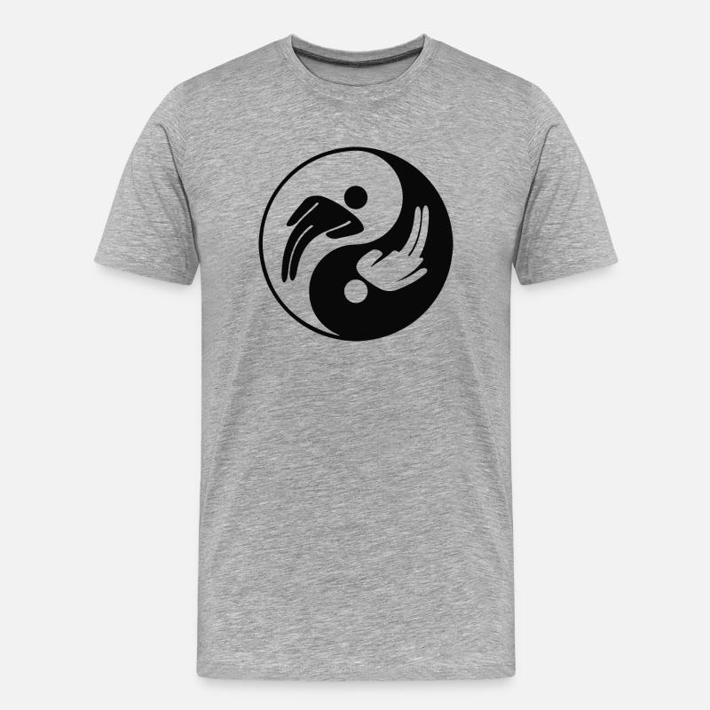 WC - Männer Premium Bio T-Shirt - Grau meliert