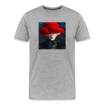 Mystik Schwarzwald Lady 2.0 - Männer Premium Bio T-Shirt - Grau meliert - Vorne - Damien (186cm)