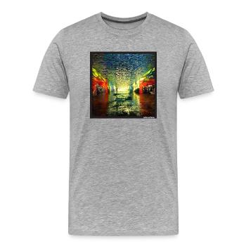 Alice im Unterwasser-Wunderland - Männer Premium Bio T-Shirt - Grau meliert - Vorne - Damien (186cm)