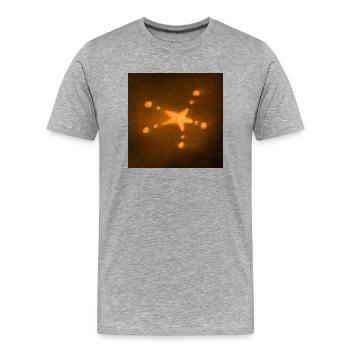 ÉTOILE ORANGE - T-shirt bio Premium Homme - gris chiné - Devant - Damien (186cm)