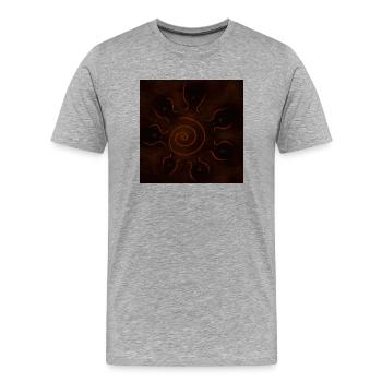 SOLSASO - Männer Premium Bio T-Shirt - Grau meliert - Vorne - Damien (186cm)