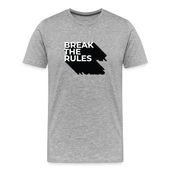 Break the Rules - Männer Premium Bio T-Shirt - Grau meliert - Vorne - Damien (186cm)