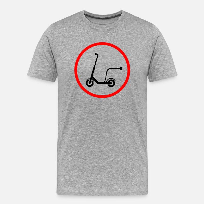 E-Scooter E-Roller Scooter - Männer Premium Bio T-Shirt - Grau meliert