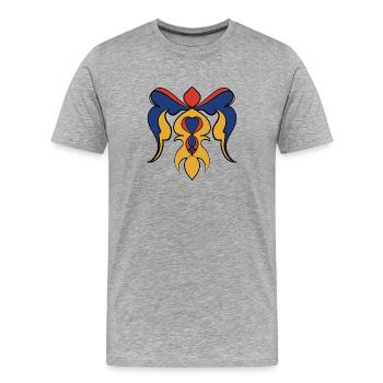 Ange - T-shirt bio Premium Homme - gris chiné - Devant - Damien (186cm)
