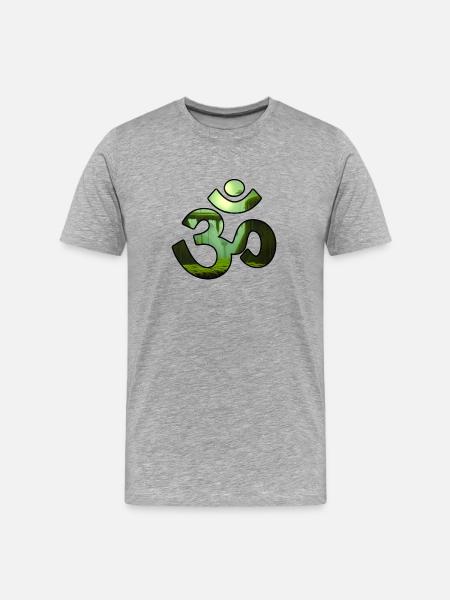 JUNGLE OM - Men's Premium Organic T-Shirt - heather grey