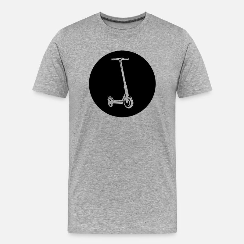 E-Scooter E-Roller Scooter - Männer Premium Bio T-Shirt - Grau meliert
