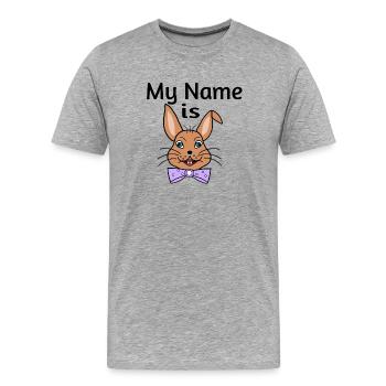 Mon nom est - T-shirt bio Premium Homme - gris chiné - Devant - Damien (186cm)