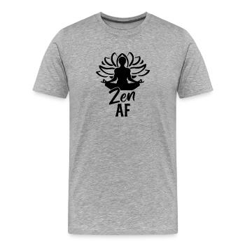 Zen AF - T-shirt bio Premium Homme - gris chiné - Devant - Damien (186cm)