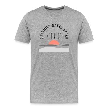 swimming naked after midnite 20 | clan of birds - Männer Premium Bio T-Shirt - Grau meliert - Vorne - Damien (186cm)