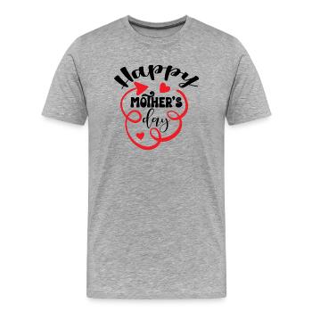 Happy Mother´s Day - Männer Premium Bio T-Shirt - Grau meliert - Vorne - Damien (186cm)