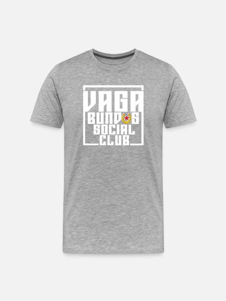 Vagabundos weiß - Männer Premium Bio T-Shirt - Grau meliert