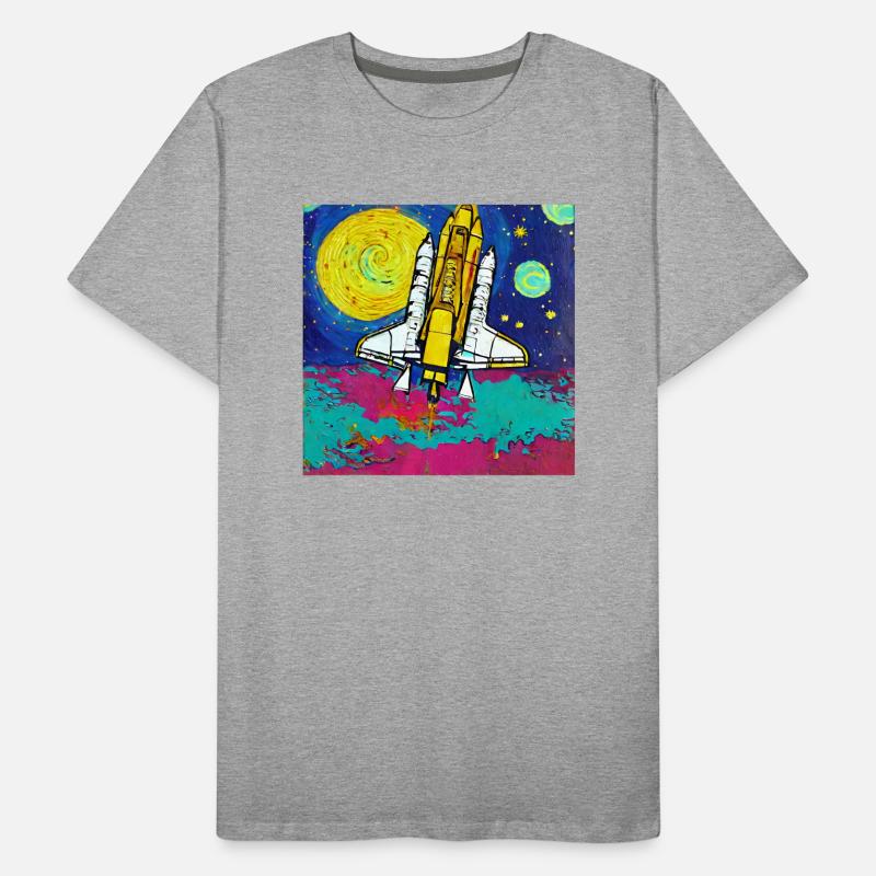 Space Shuttle Van Gogh Men's Premium Organic T-Shirt