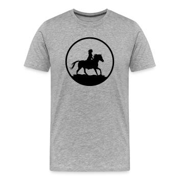 rider - Men's Premium Organic T-Shirt - heather grey - Front - Damien (186cm)