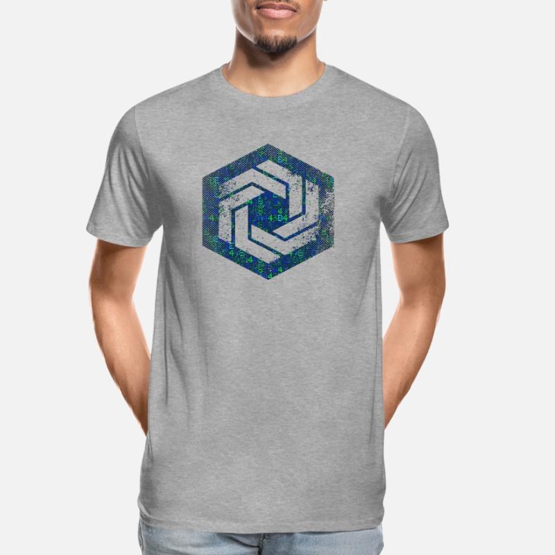Hexagon-Programmierung Programmierer Codierung geometrisch Männer Premium Bio T-Shirt