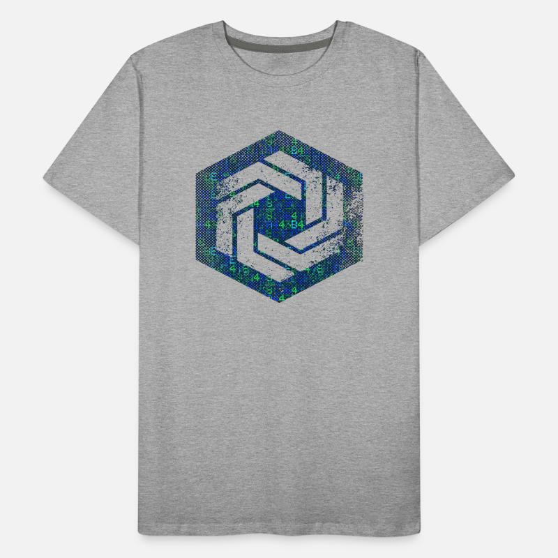 Hexagon-Programmierung Programmierer Codierung geometrisch Männer Premium Bio T-Shirt