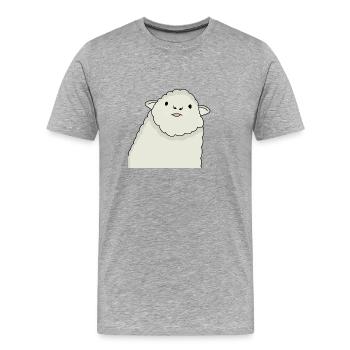 Blaaa sheep - Männer Premium Bio T-Shirt - Grau meliert - Vorne - Damien (186cm)