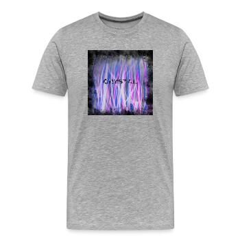 Crystal Blaze - Men's Premium Organic T-Shirt - heather grey - Front - Damien (186cm)