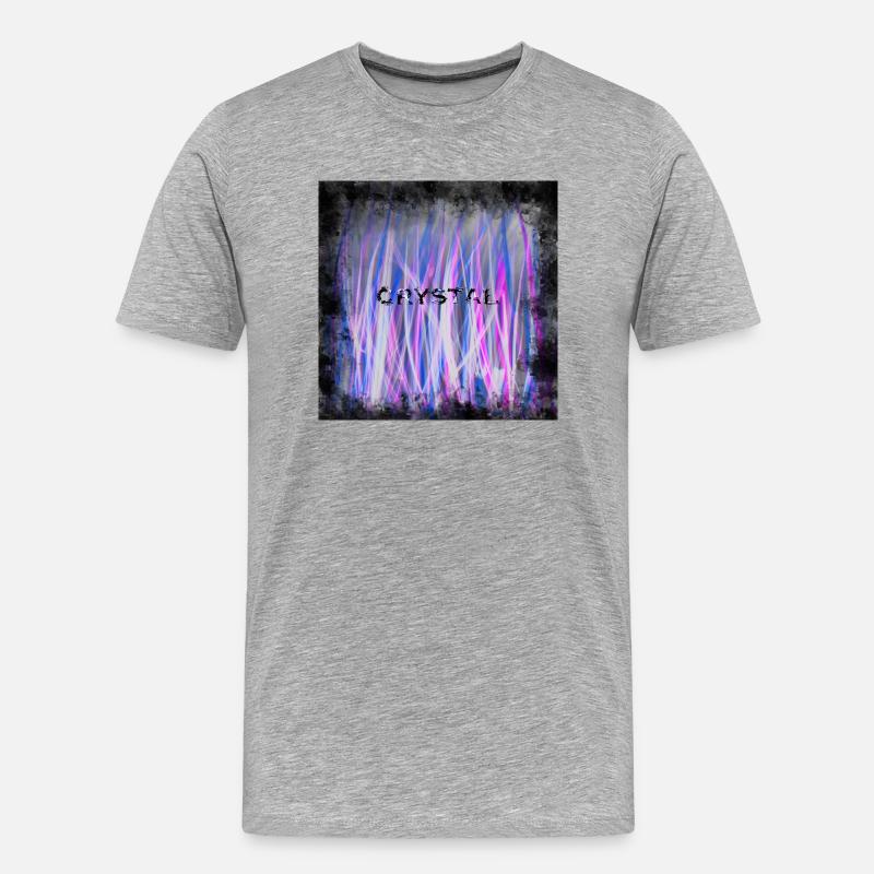 Crystal Blaze - Männer Premium Bio T-Shirt - Grau meliert