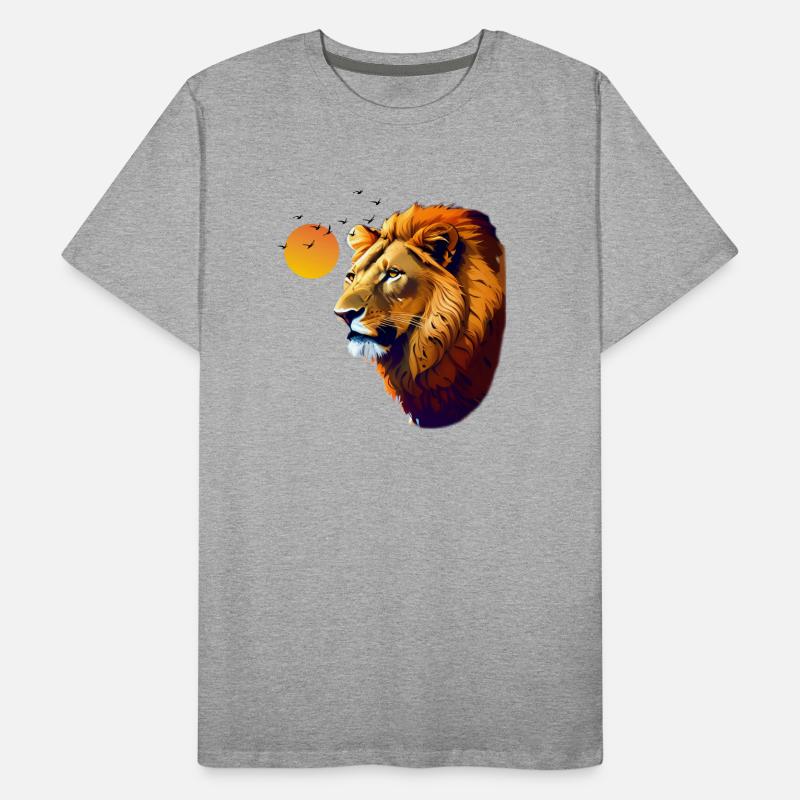 Löwe Männer Premium Bio T-Shirt