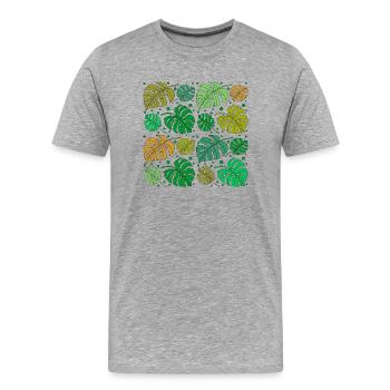 List - Men's Premium Organic T-Shirt - heather grey - Front - Damien (186cm)